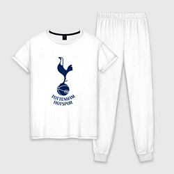 Пижама хлопковая женская Tottenham Hotspur fc sport, цвет: белый