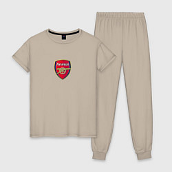 Пижама хлопковая женская Arsenal fc sport club, цвет: миндальный