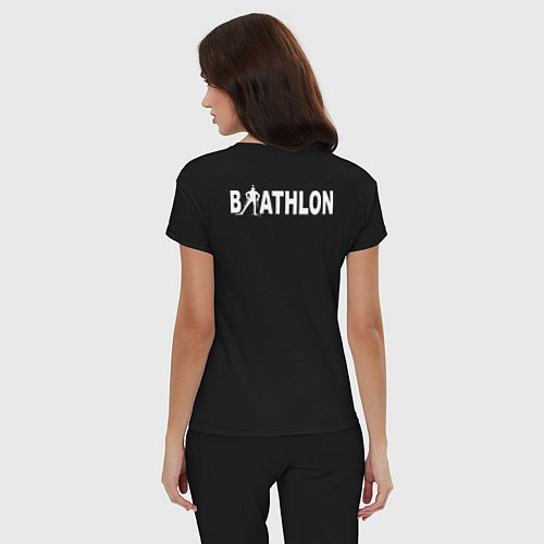 Женская пижама Biathlon - снайпер / Черный – фото 4