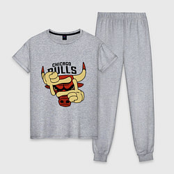 Женская пижама Bulls logo with hands