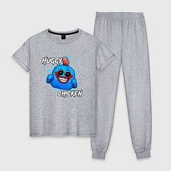 Пижама хлопковая женская Чикен Ган - Хагги Вагги, цвет: меланж