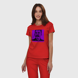 Пижама хлопковая женская Joseph Stalin, цвет: красный — фото 2