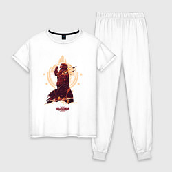 Пижама хлопковая женская Helldivers 2: Paratroopers Symbol, цвет: белый