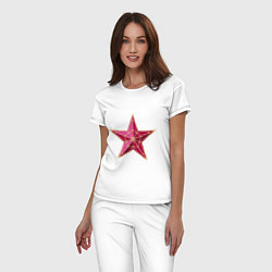 Пижама хлопковая женская Класна Звезда, цвет: белый — фото 2