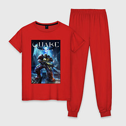 Пижама хлопковая женская Quake arena - Ranger, цвет: красный