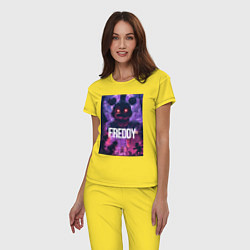 Пижама хлопковая женская Freddy - мишка Фредди, цвет: желтый — фото 2