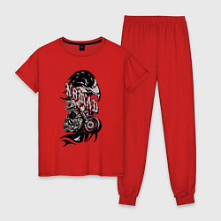 Пижама хлопковая женская Кочевник, цвет: красный