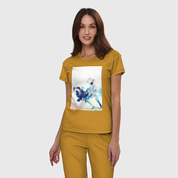 Пижама хлопковая женская Ванитас Ной Архивист, цвет: горчичный — фото 2