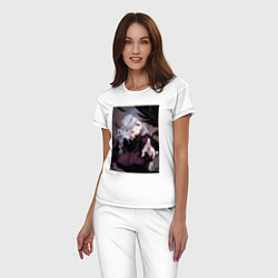 Пижама хлопковая женская Магическая битва Мэй Мэй маг первого класса, цвет: белый — фото 2