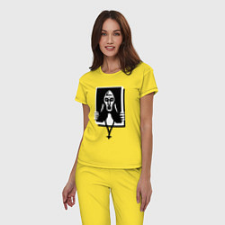 Пижама хлопковая женская Ведьма монашка, цвет: желтый — фото 2