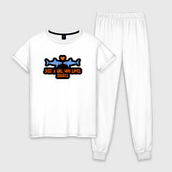 Женская пижама Девушка которая любит акул