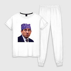 Пижама хлопковая женская Prison mike Michael Scott офис, цвет: белый