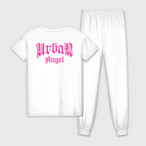 Женская пижама Городская девушка ангел в стиле хип-хоп / Белый – фото 2