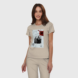 Пижама хлопковая женская Mr friendly, цвет: миндальный — фото 2