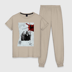 Пижама хлопковая женская Mr friendly, цвет: миндальный