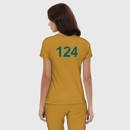 Женская пижама 124 - Игра в кальмара / Горчичный – фото 4