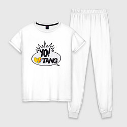 Пижама хлопковая женская Yo Wu-Tang, цвет: белый