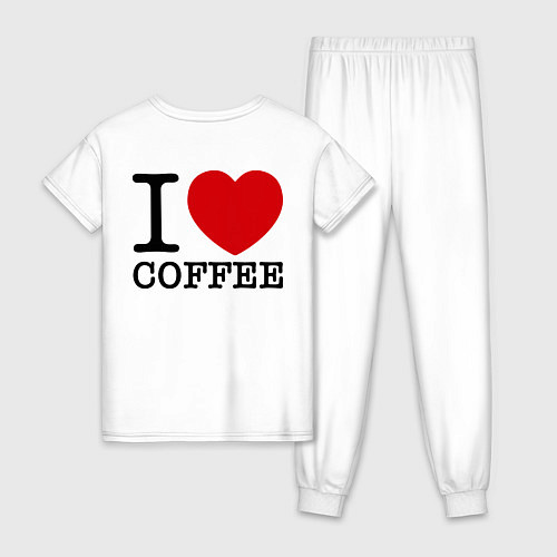 Женская пижама I love coffee / Белый – фото 2