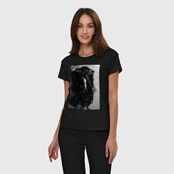 Пижама хлопковая женская Пила 8, цвет: черный — фото 2