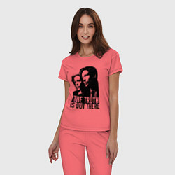 Пижама хлопковая женская Fox and Dana, цвет: коралловый — фото 2