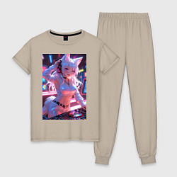 Женская пижама Лиса диджей в клубе