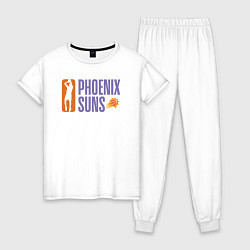 Пижама хлопковая женская Phoenix Suns play, цвет: белый