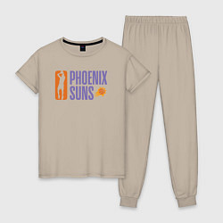 Пижама хлопковая женская Phoenix Suns play, цвет: миндальный