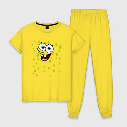 Пижама хлопковая женская Sponge Bob, цвет: желтый