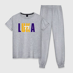 Пижама хлопковая женская Lakers Luka, цвет: меланж