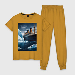 Женская пижама Титаник плывет среди айсбергов