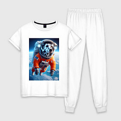 Женская пижама Далматинец бравый космонавт - нейроарт фантазия