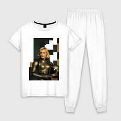 Женская пижама Женщина космонавт ретро-футуризм поп-арт 1970-х