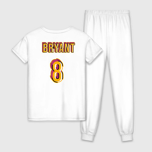 Женская пижама Кобе Брайант номер 8 / Белый – фото 2