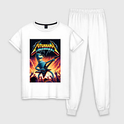 Женская пижама Bender cool thrash rock guitarist - Futurama