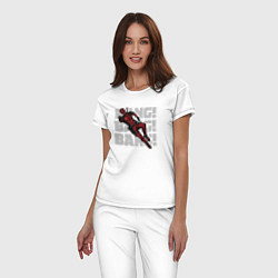 Пижама хлопковая женская Deadpool bang, цвет: белый — фото 2