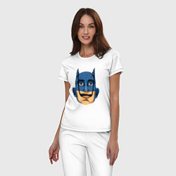 Пижама хлопковая женская Batman Dali, цвет: белый — фото 2