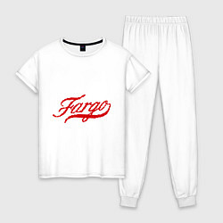 Пижама хлопковая женская Fargo, цвет: белый