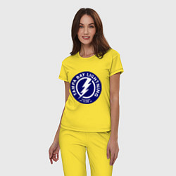 Пижама хлопковая женская HC Tampa Bay Lightning, цвет: желтый — фото 2