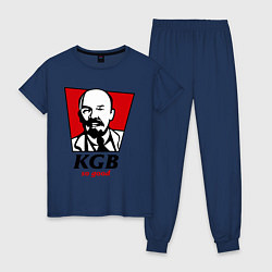 Пижама хлопковая женская KGB: So Good, цвет: тёмно-синий
