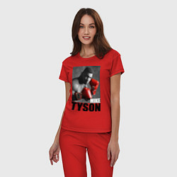 Пижама хлопковая женская Mike Tyson, цвет: красный — фото 2
