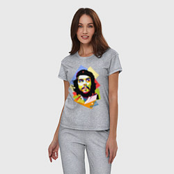 Пижама хлопковая женская Che Guevara Art, цвет: меланж — фото 2