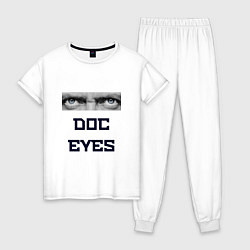 Пижама хлопковая женская Doc Eyes, цвет: белый