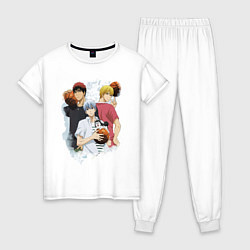 Пижама хлопковая женская Kuroko no Basket, цвет: белый