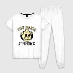 Пижама хлопковая женская Five Nights At Freddy's, цвет: белый