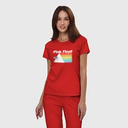 Пижама хлопковая женская Pink Floyd, цвет: красный — фото 2
