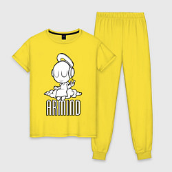 Пижама хлопковая женская Armind, цвет: желтый