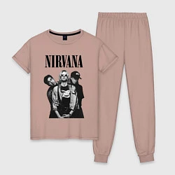 Пижама хлопковая женская Nirvana Group, цвет: пыльно-розовый
