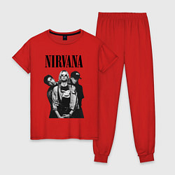 Пижама хлопковая женская Nirvana Group, цвет: красный
