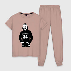 Пижама хлопковая женская Stalingrad 34, цвет: пыльно-розовый