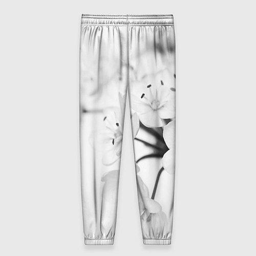 Женские брюки Белая сакура / 3D-принт – фото 2